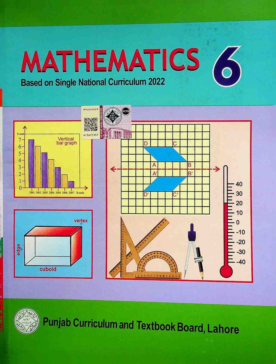 Mathematics Class 6 English Medium Ptb Iftikhar Book Depot 6606