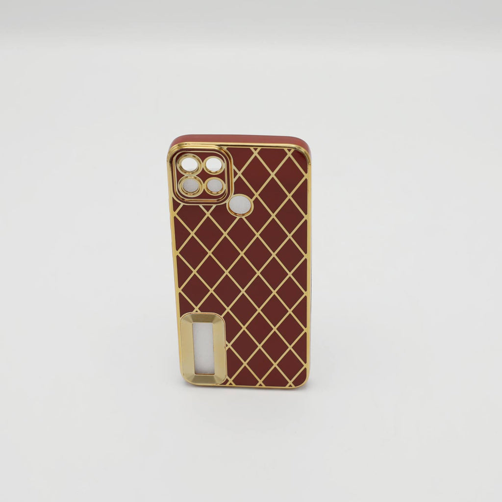 Mi Mobile Pouch C21Y Fancy Chrome Brown Rs 500