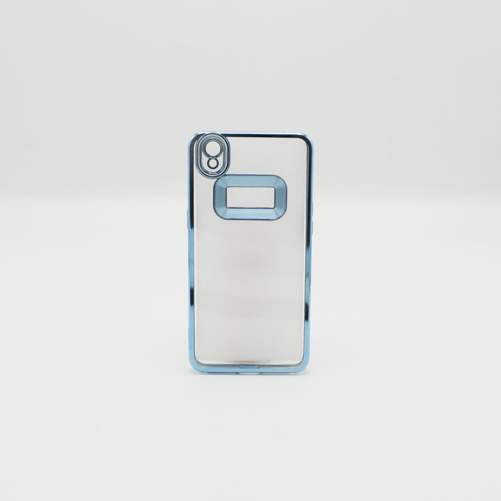 Oppo Mobile Pouch A37 Sky Blue Transparent Back Rs 450