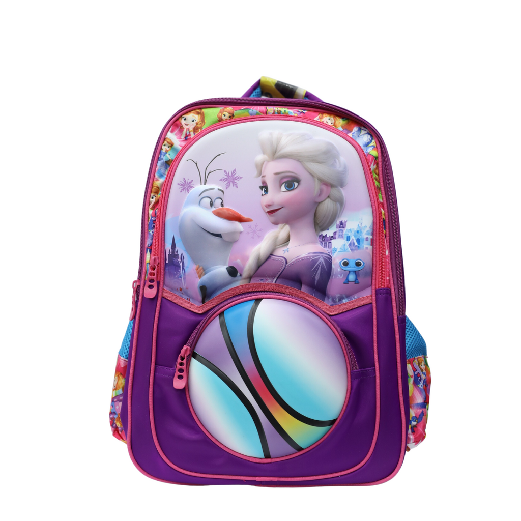 Imported School Bag Purple Cartoon Character for Girls