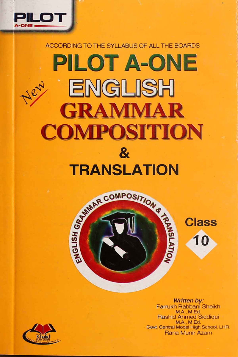 pilot a one english grammar 10th class essay